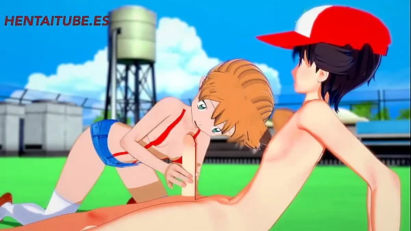 Pokemon Hentai 3D - Misty x Ash. Handjob, Blowjob & Fuck with cum inside - Anime Porn
