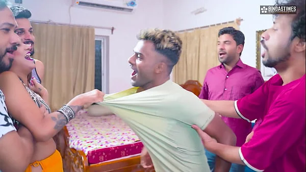 Desi Indian Bhabhi can take all Cocks -Everyone lined up and fucks Starsudipa ( Full GangBang )